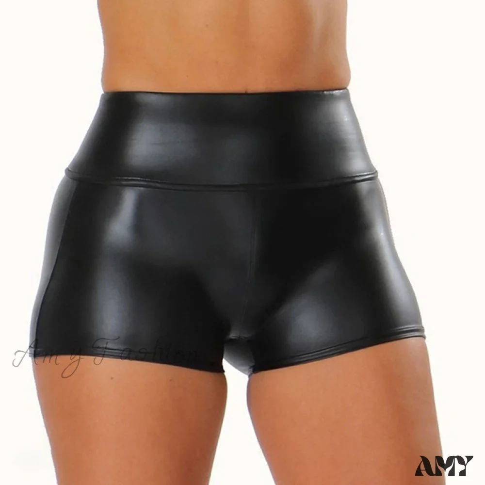 Amy Fashion - High Waist Bodycon Push Up Black Shorts - Image 7