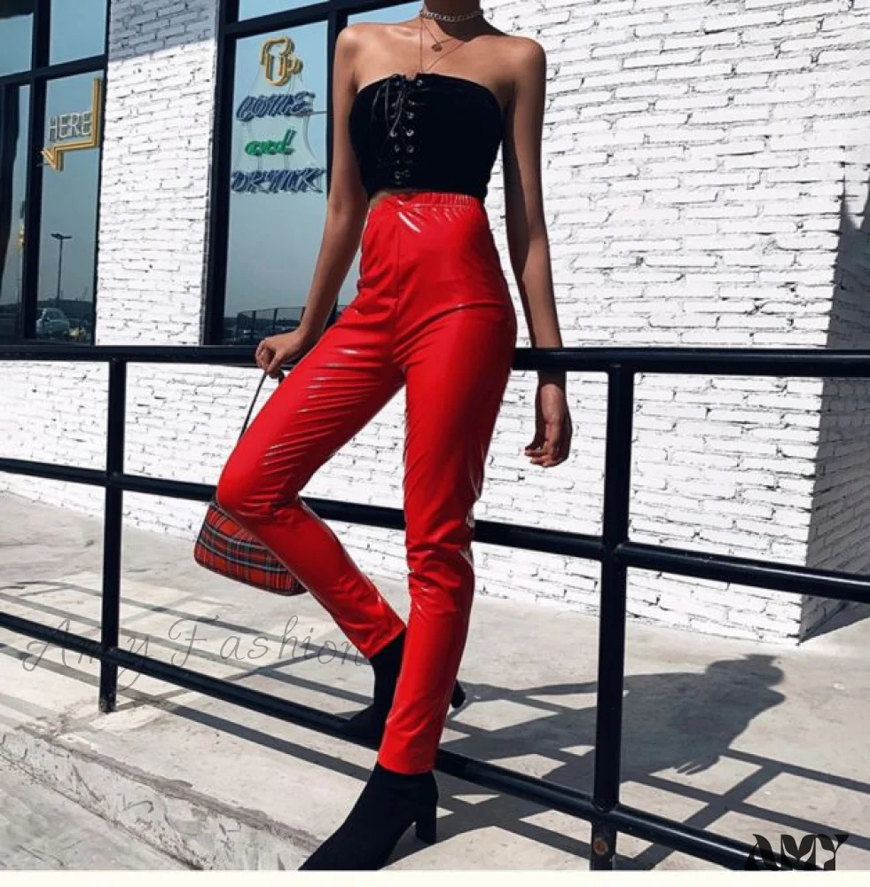 Amy Fashion - High Waist Skinny Fitness Casual Pants - Image 7