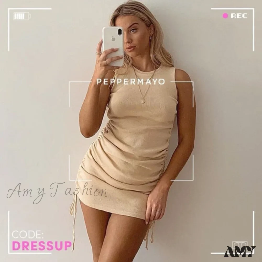 Amy Fashion - Length Vestidos Sexy Party O-Neck Dress - Image 3