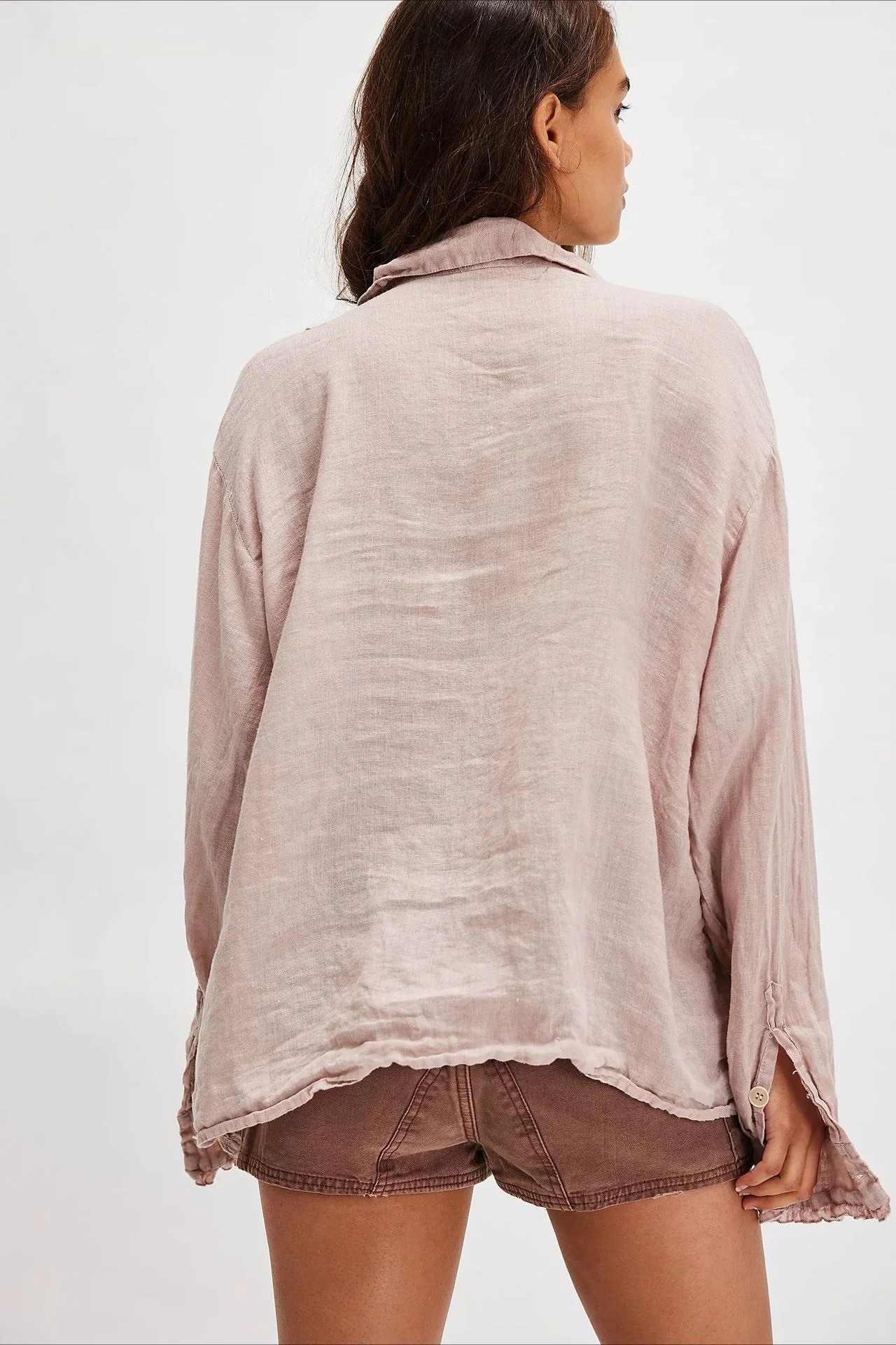 Linen Ruffled Long-Sleeve Blouse - Image 7