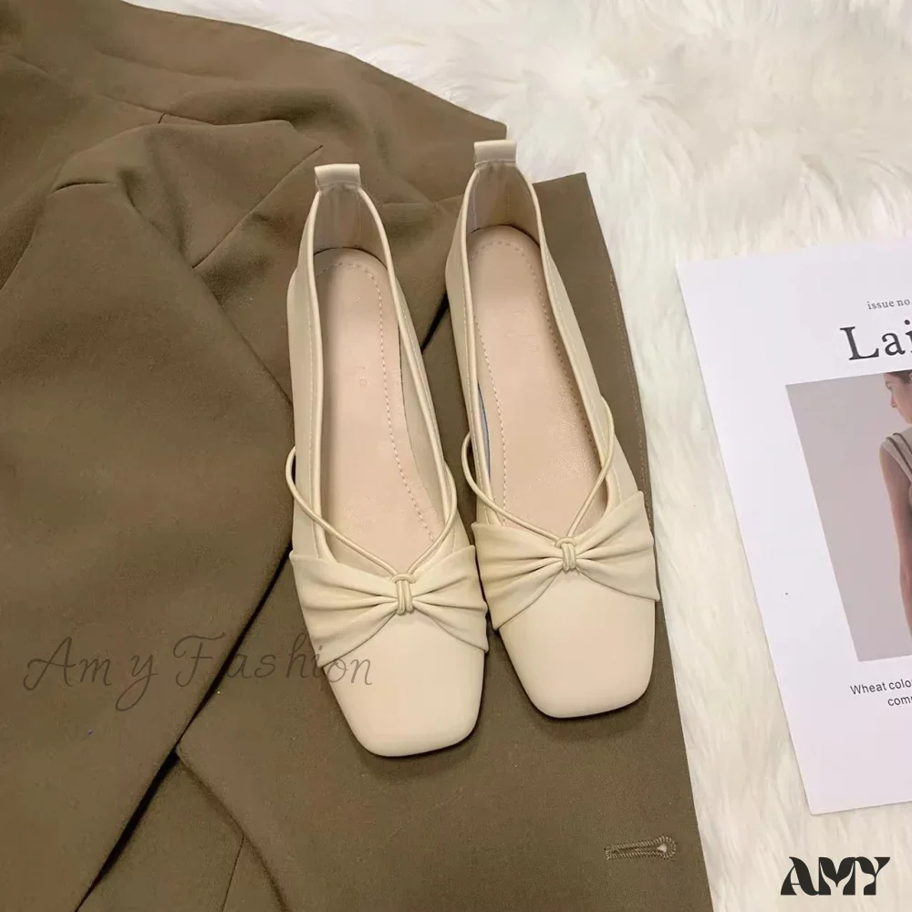 Loafers Spring Summer 2024 Korean Style Versatile Flat Shoes with Skirt Women's Chunky Heel Shoes - Image 5