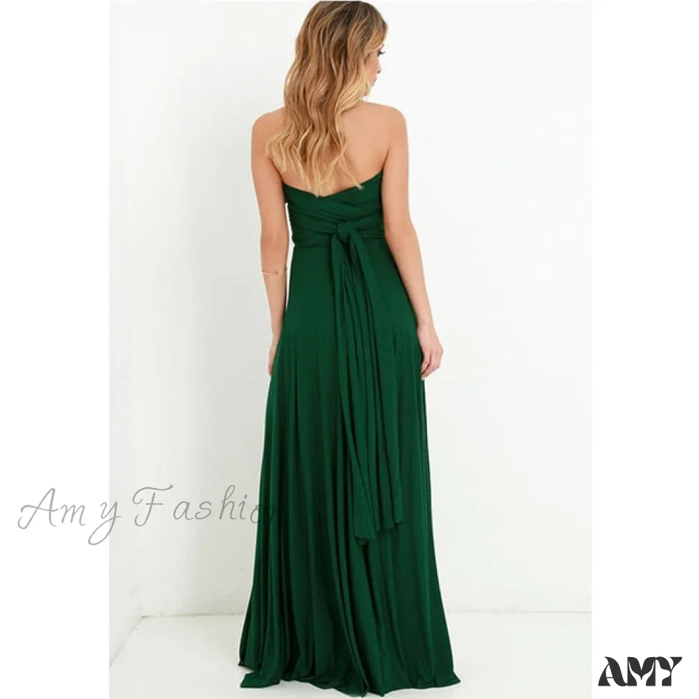 Amy Fashion - Long Party Multiway Convertible Infinity Robe Dress - Image 10