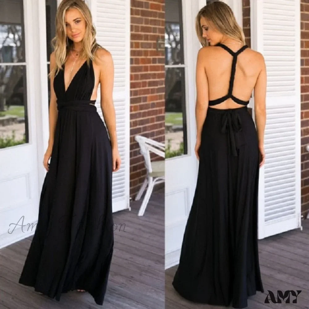 Amy Fashion - Long Party Multiway Convertible Infinity Robe Dress - Image 16