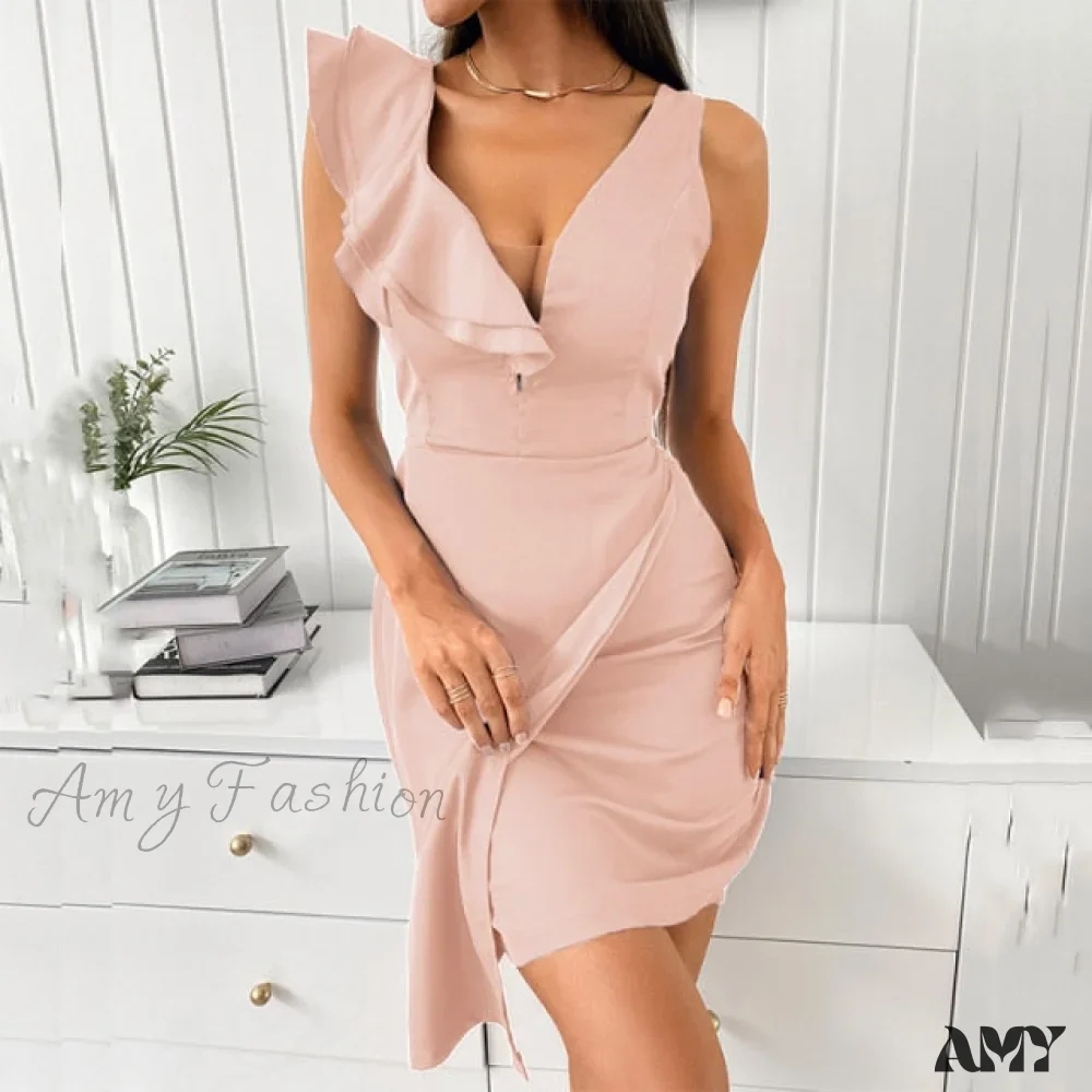 Amy Fashion - Long Sleeve Bodycon Slim Party Dress - Image 6