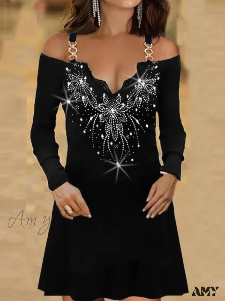 Amy Fashion - Long Sleeve Vintage Dress - Image 2