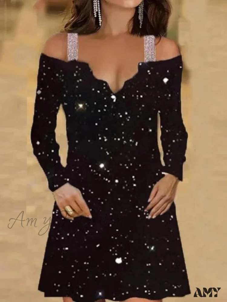Amy Fashion - Long Sleeve Vintage Dress - Image 4
