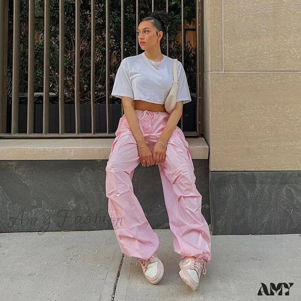 Amy Fashion - Loose Baggy Jogger Cargo Pants Streetwear Outfits - Image 4