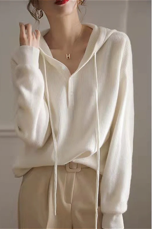 Loose Knit Hoodie - Image 4