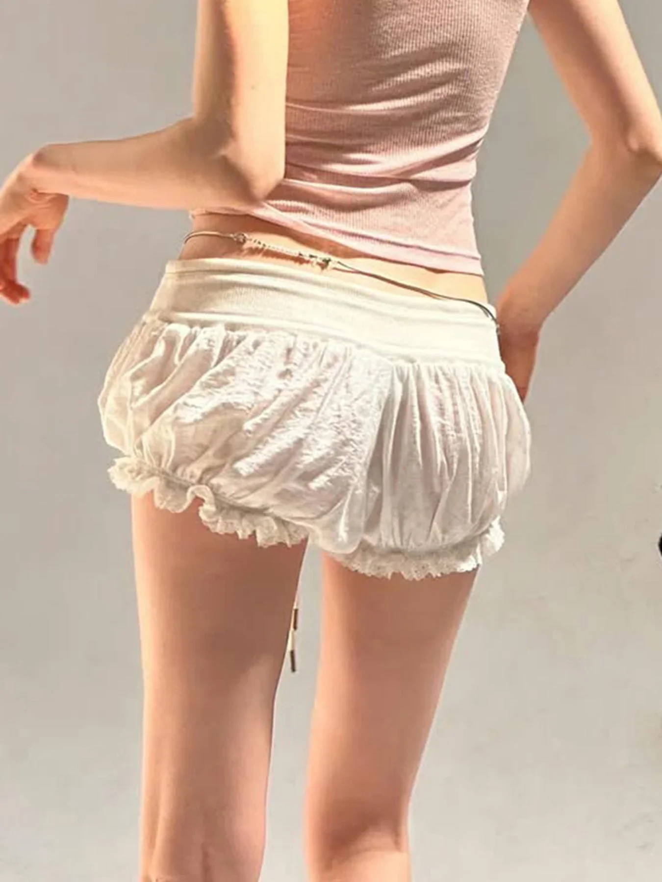 Low-Rise Zippered Denim Short - Image 2