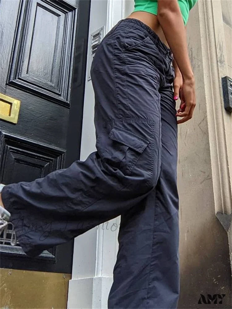 Amy Fashion - Low Waisted Y2K Grunge Baggy Jeans - Image 3
