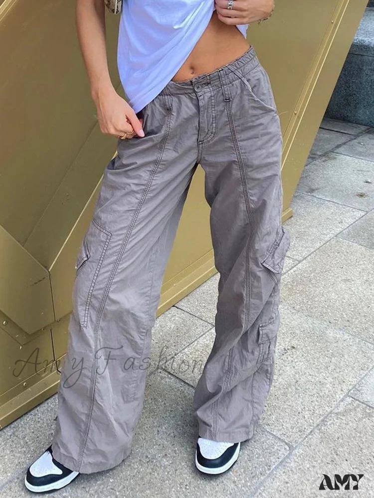 Amy Fashion - Low Waisted Y2K Grunge Baggy Jeans - Image 7