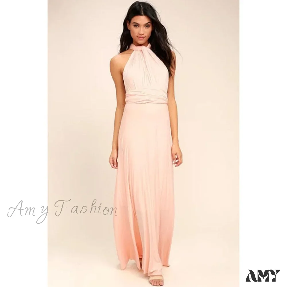 Amy Fashion - Bandage Party Bridesmaids Infinity Robe Maxi Dress - Image 11