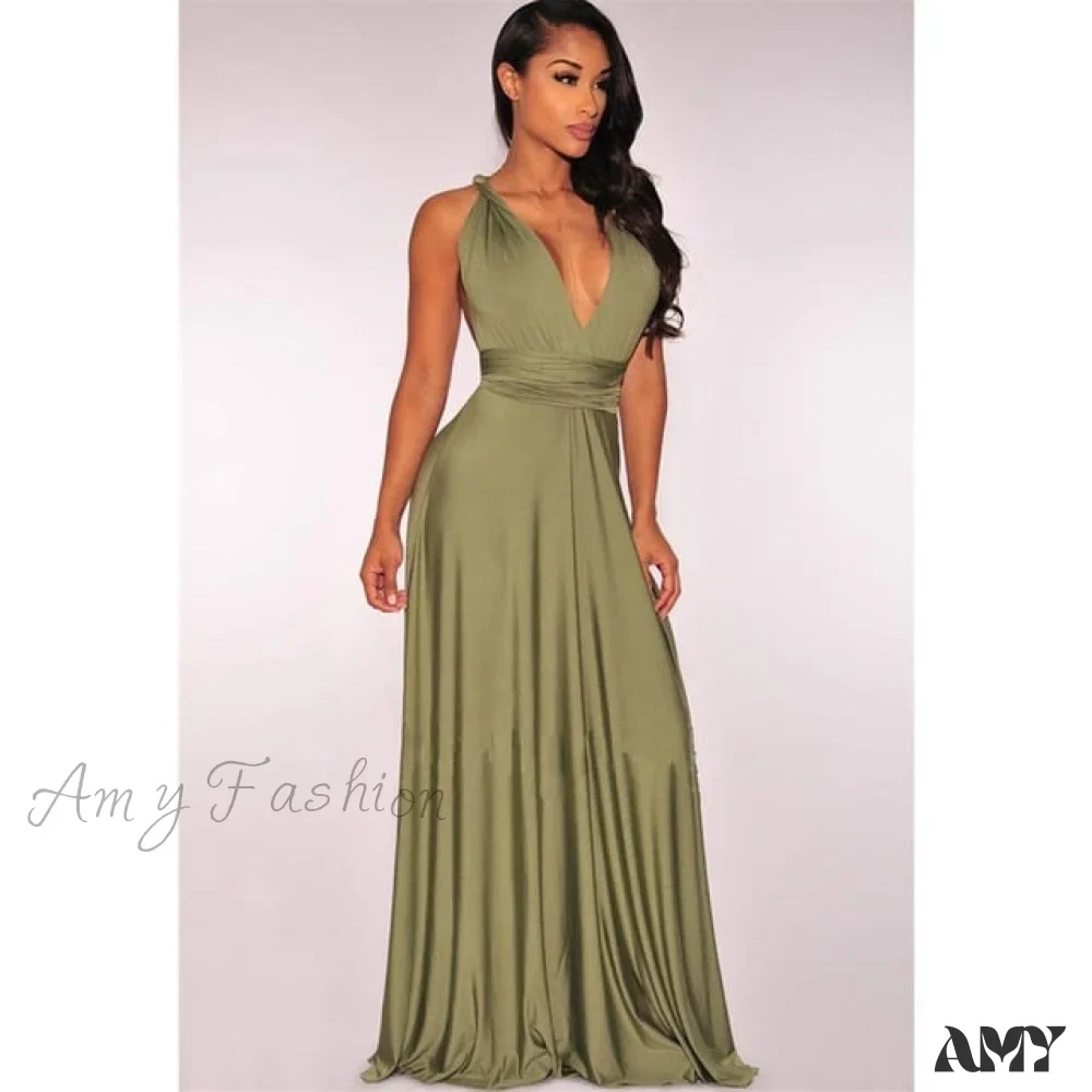 Amy Fashion - Bandage Party Bridesmaids Infinity Robe Maxi Dress - Image 12