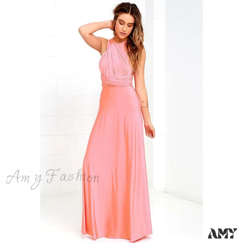 Amy Fashion - Bandage Party Bridesmaids Infinity Robe Maxi Dress - Image 14