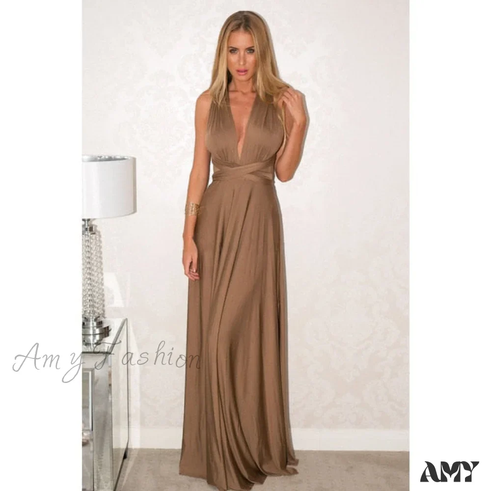 Amy Fashion - Bandage Party Bridesmaids Infinity Robe Maxi Dress - Image 18