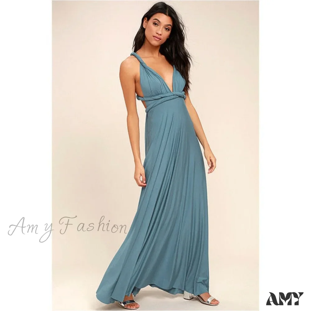 Amy Fashion - Bandage Party Bridesmaids Infinity Robe Maxi Dress - Image 24
