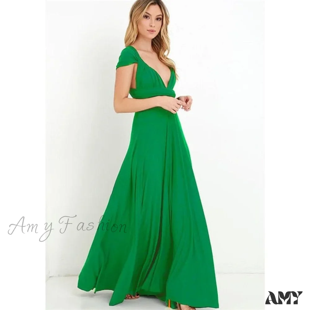 Amy Fashion - Bandage Party Bridesmaids Infinity Robe Maxi Dress - Image 5