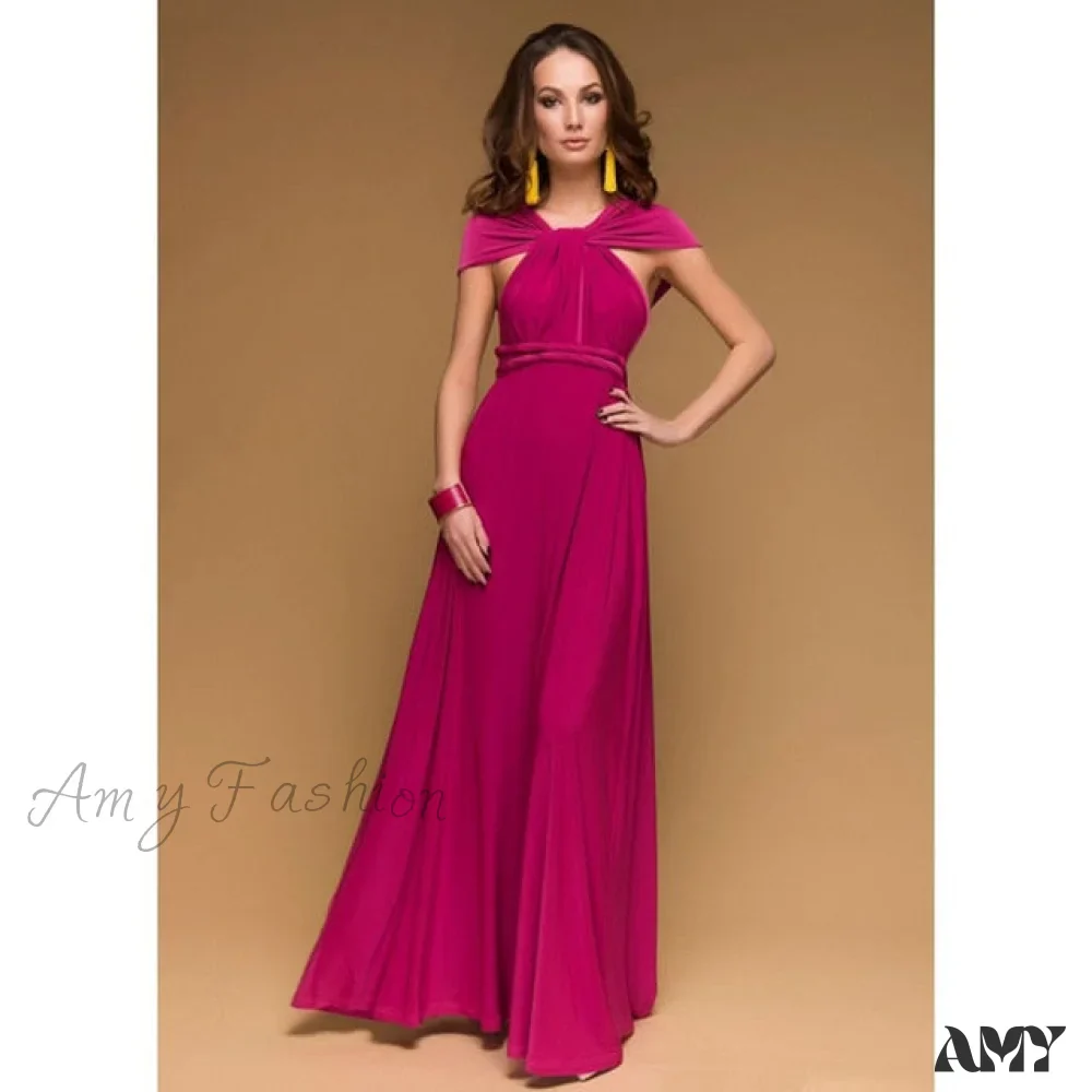 Amy Fashion - Bandage Party Bridesmaids Infinity Robe Maxi Dress - Image 8