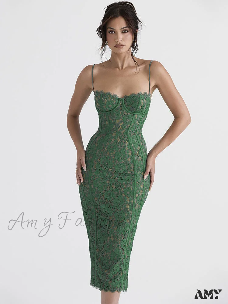Amy Fashion - Lace Elegant Sexy Night Wedding Guest Dresses