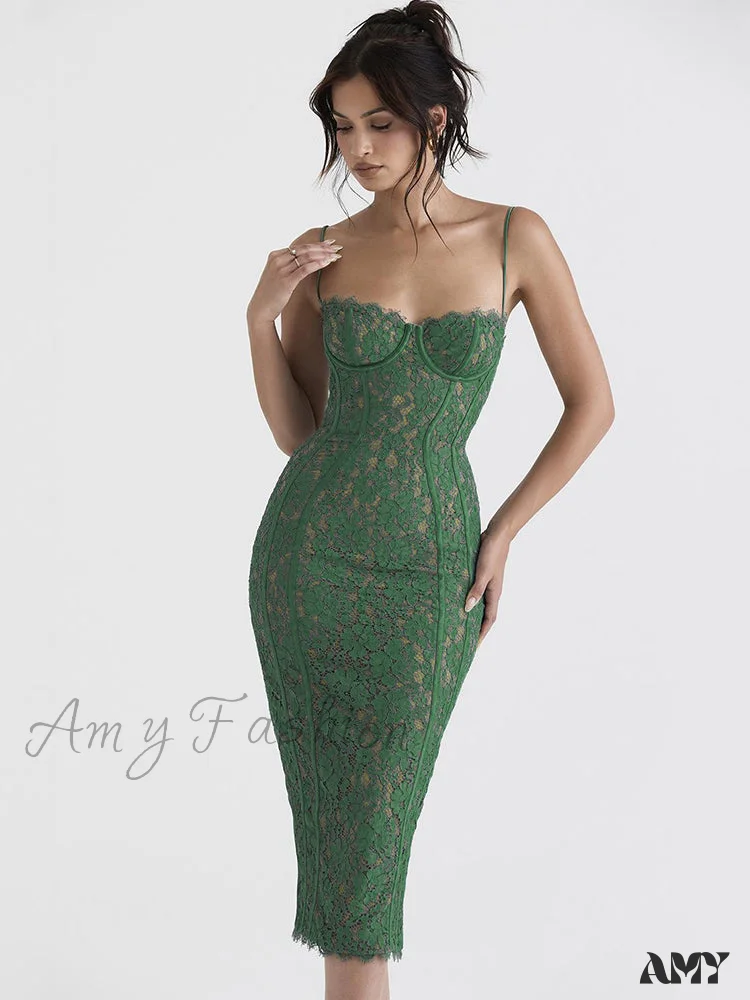 Amy Fashion - Lace Elegant Sexy Night Wedding Guest Dresses - Image 2