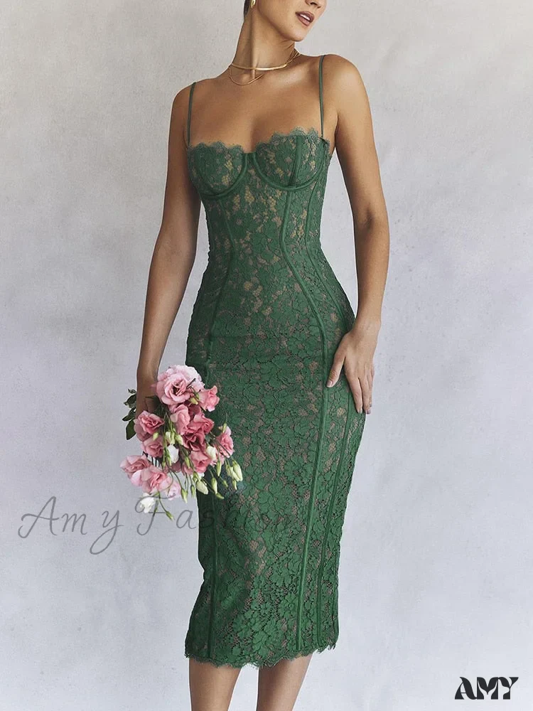 Amy Fashion - Lace Elegant Sexy Night Wedding Guest Dresses - Image 6