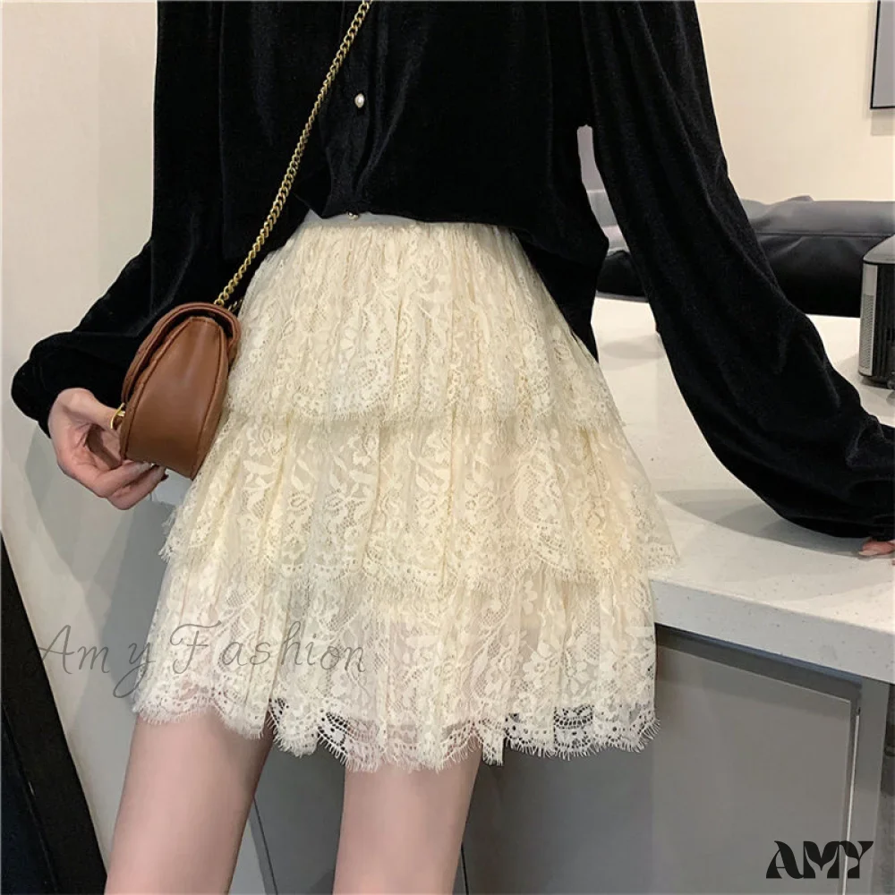 Amy Fashion - High Waist Elegant A Line Mini Skirts - Image 2