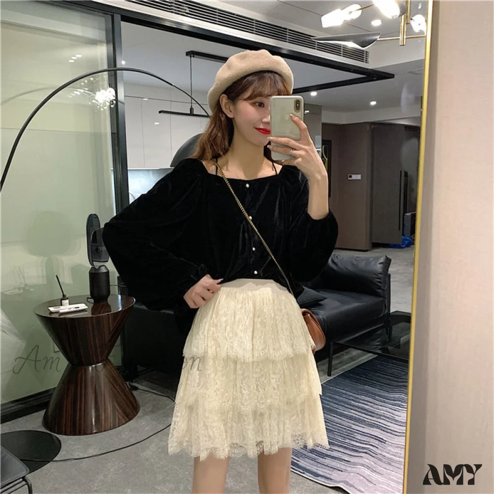 Amy Fashion - High Waist Elegant A Line Mini Skirts - Image 3