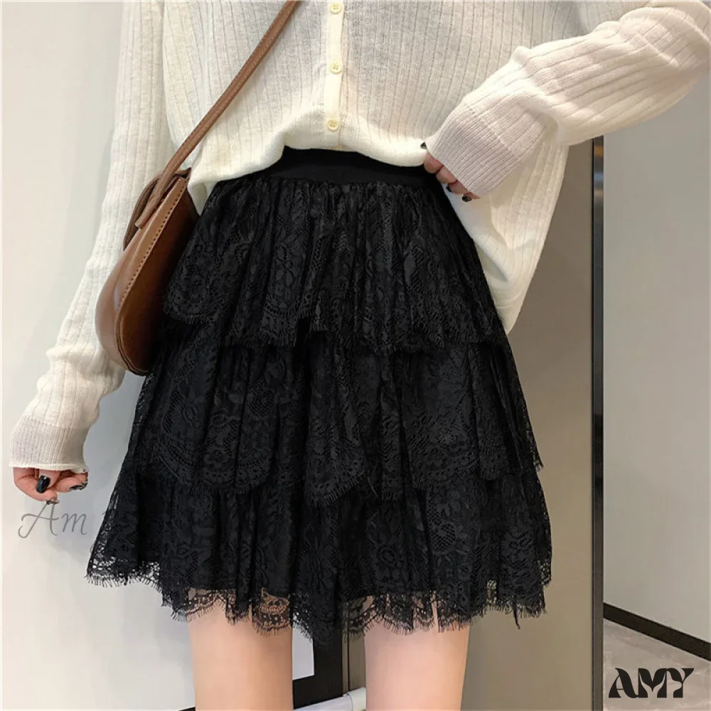 Amy Fashion - High Waist Elegant A Line Mini Skirts - Image 4