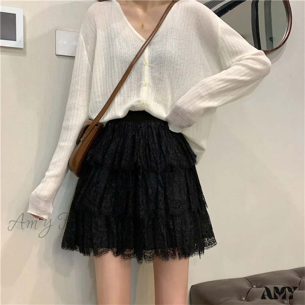 Amy Fashion - High Waist Elegant A Line Mini Skirts - Image 5