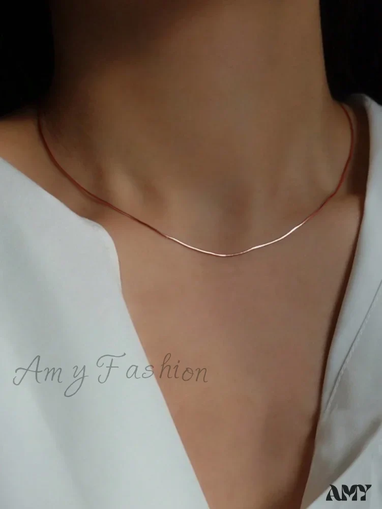 Amy Fashion - Minimalist Stainless Steel Necklace