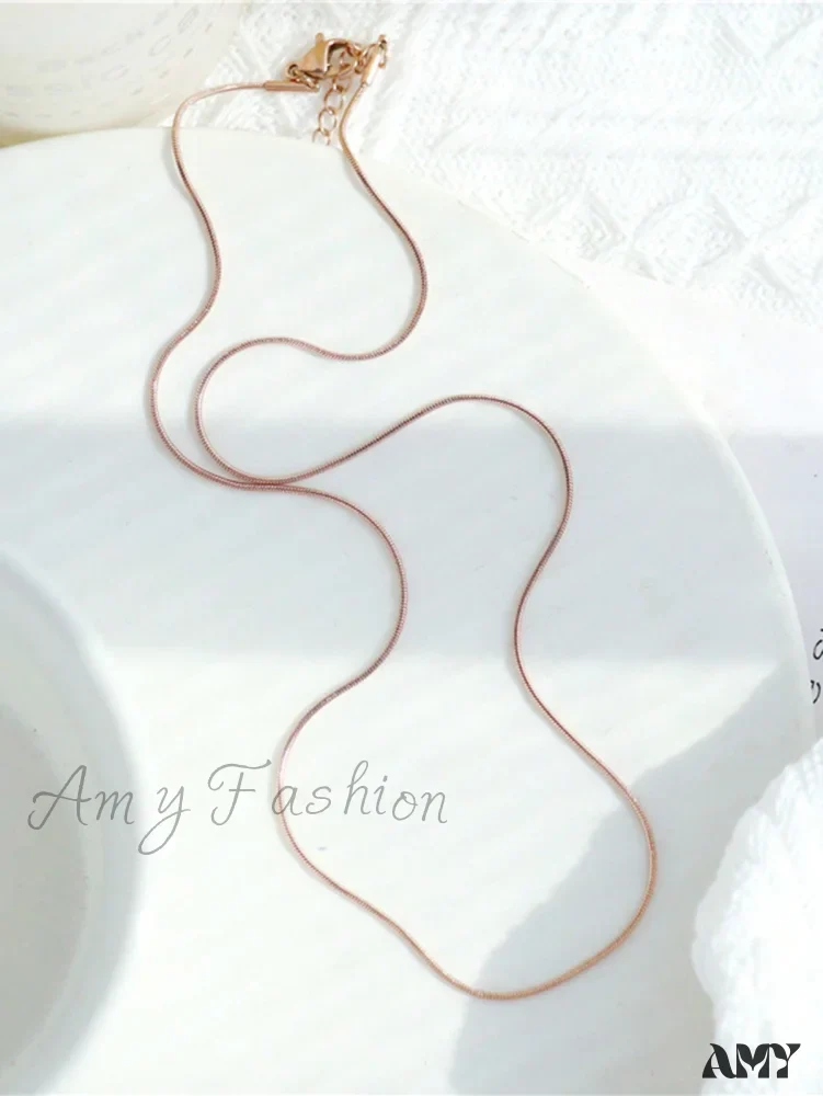 Amy Fashion - Minimalist Stainless Steel Necklace - Image 4