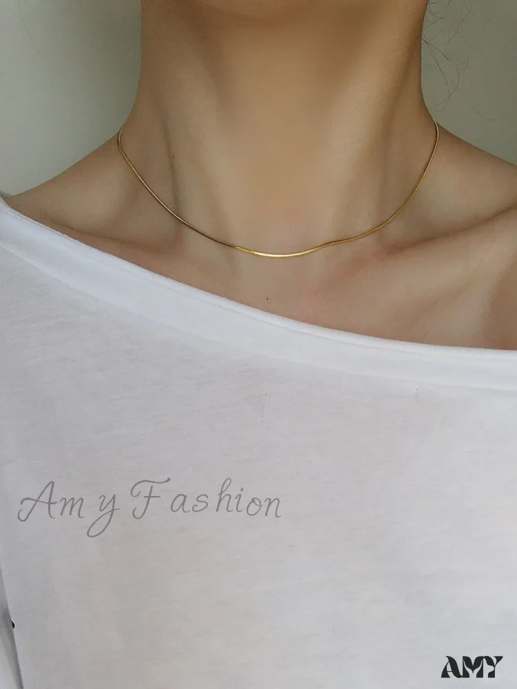 Amy Fashion - Minimalist Stainless Steel Necklace - Image 6
