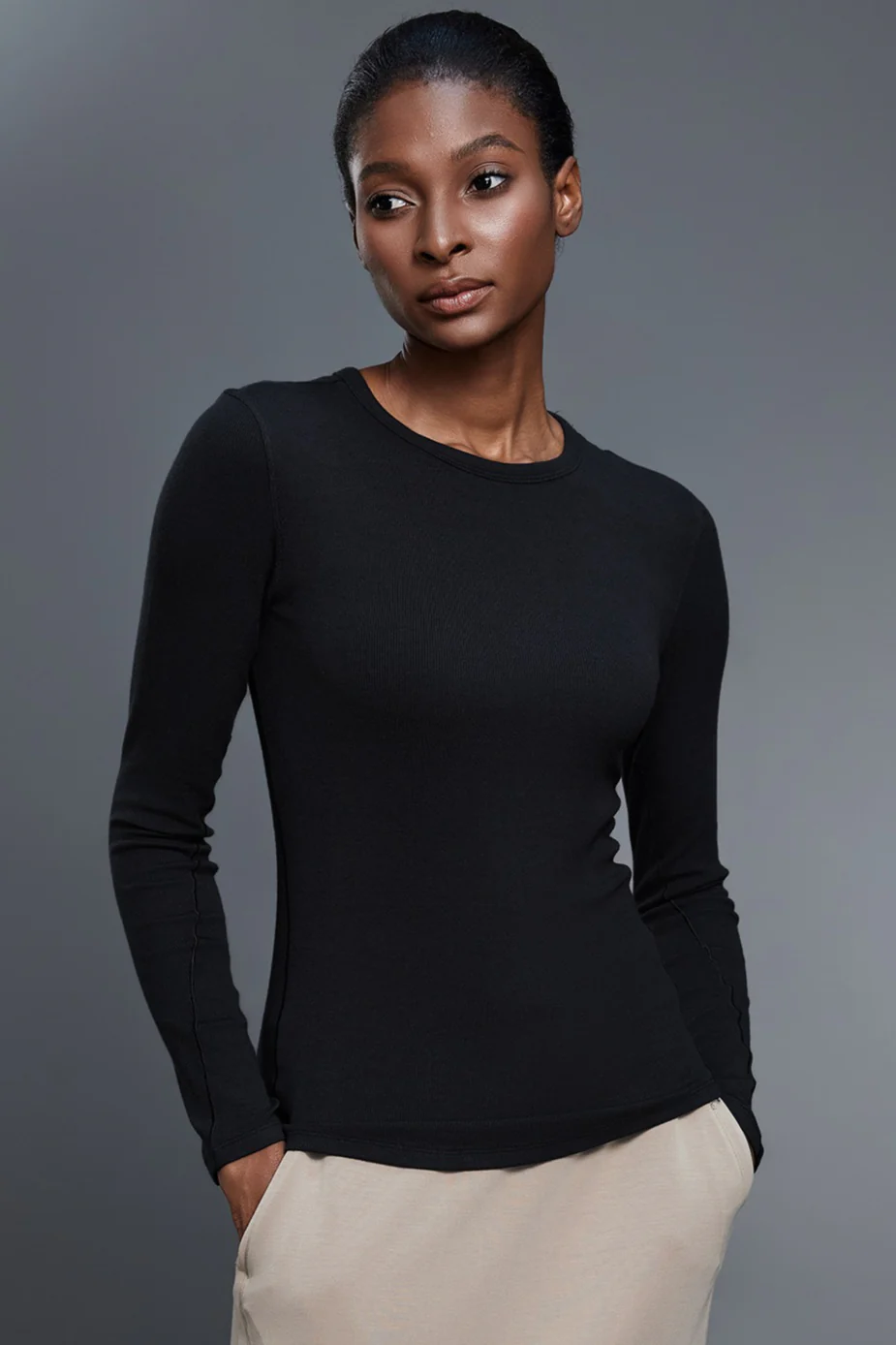 Modal Soft Stretch Slim Long Sleeve Base Layer - Image 2