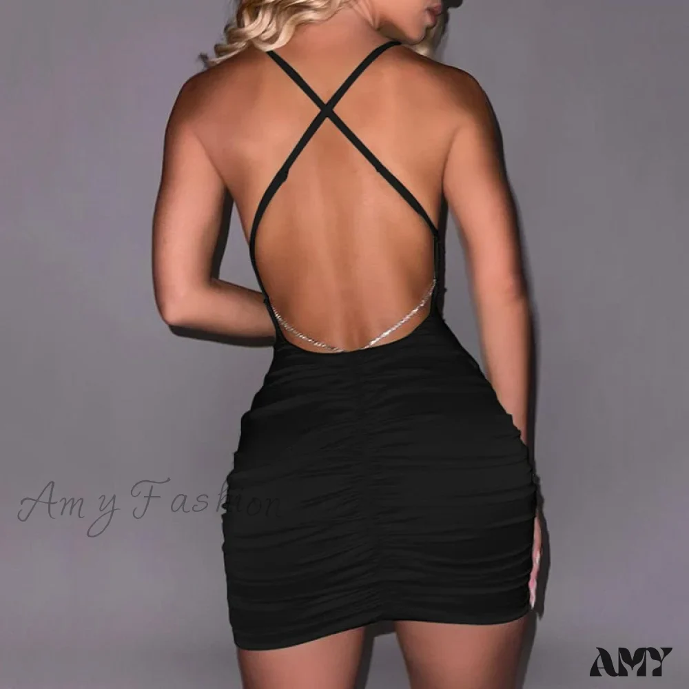Amy Fashion - Backless Elegant Y2K Party Bodycon Dresses - Image 13