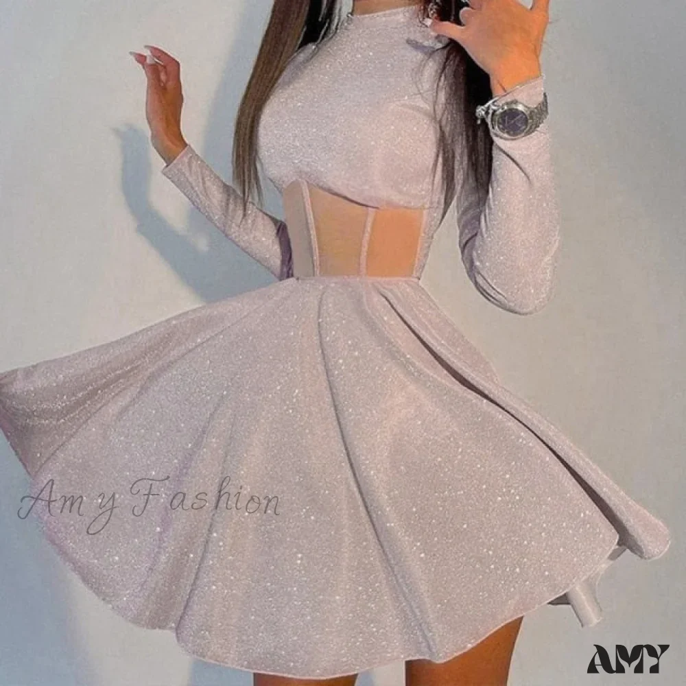 Amy Fashion - Sexy Bright Fluffy Dress - Image 3