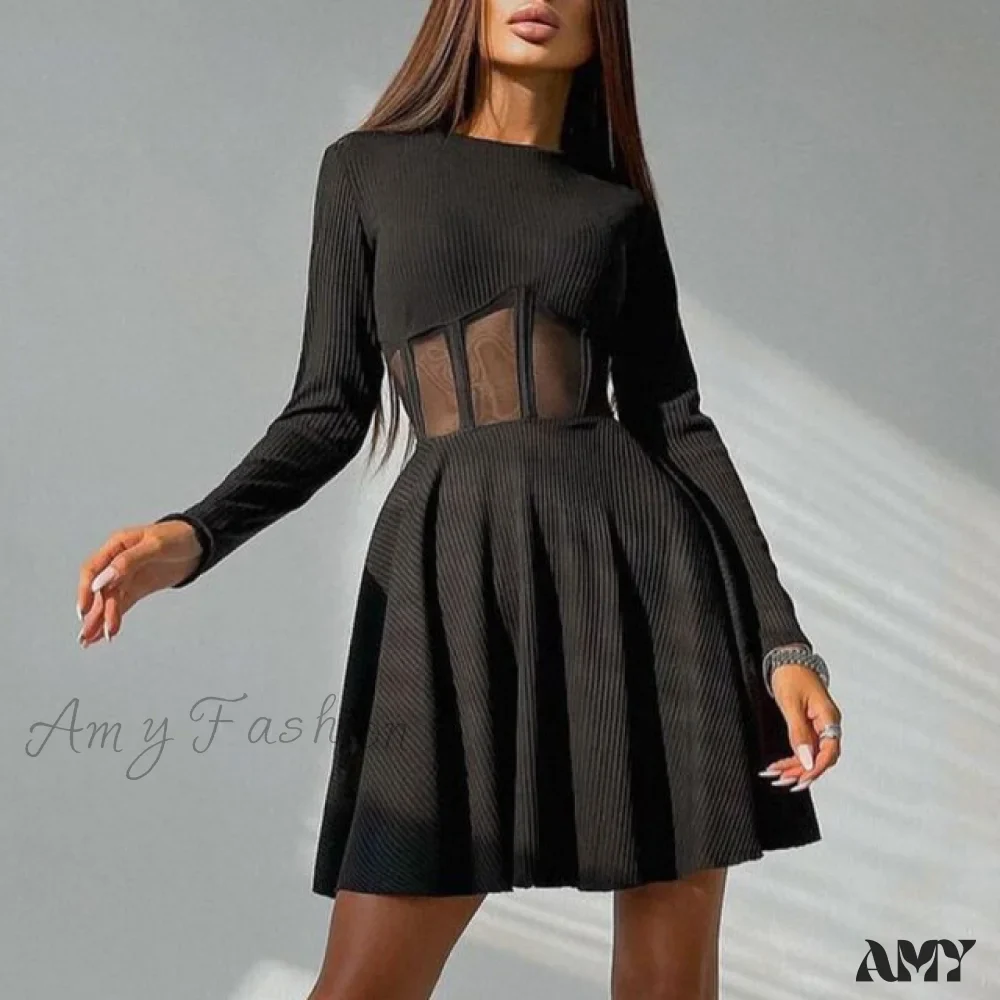 Amy Fashion - Sexy Bright Fluffy Dress - Image 4