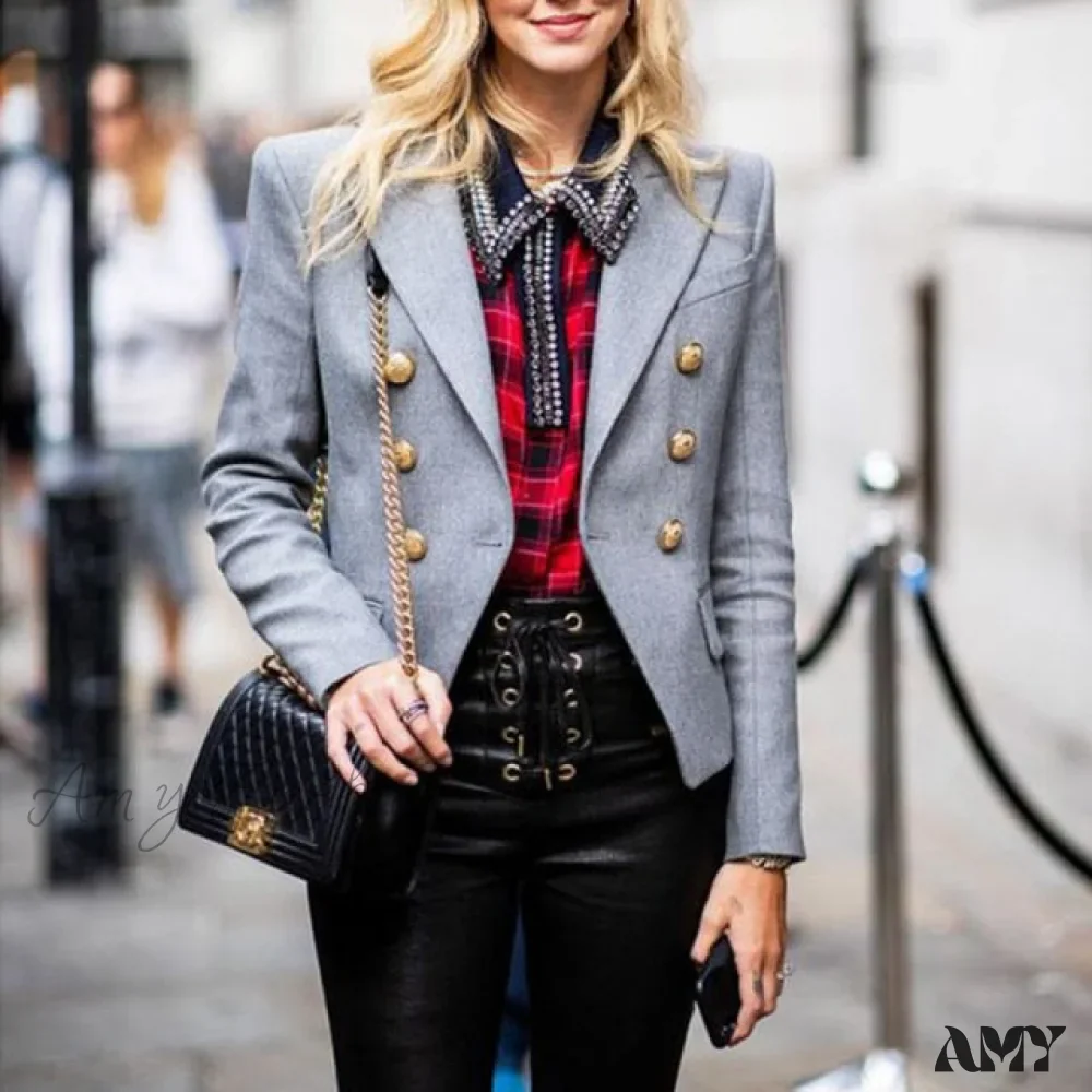 Amy Fashion - New Formal Female Jacket Blazer - Image 4