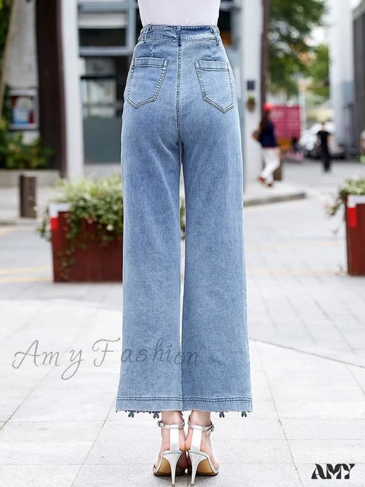 Amy Fashion - Loose Versatile Hollow Out Lace Pants - Image 3
