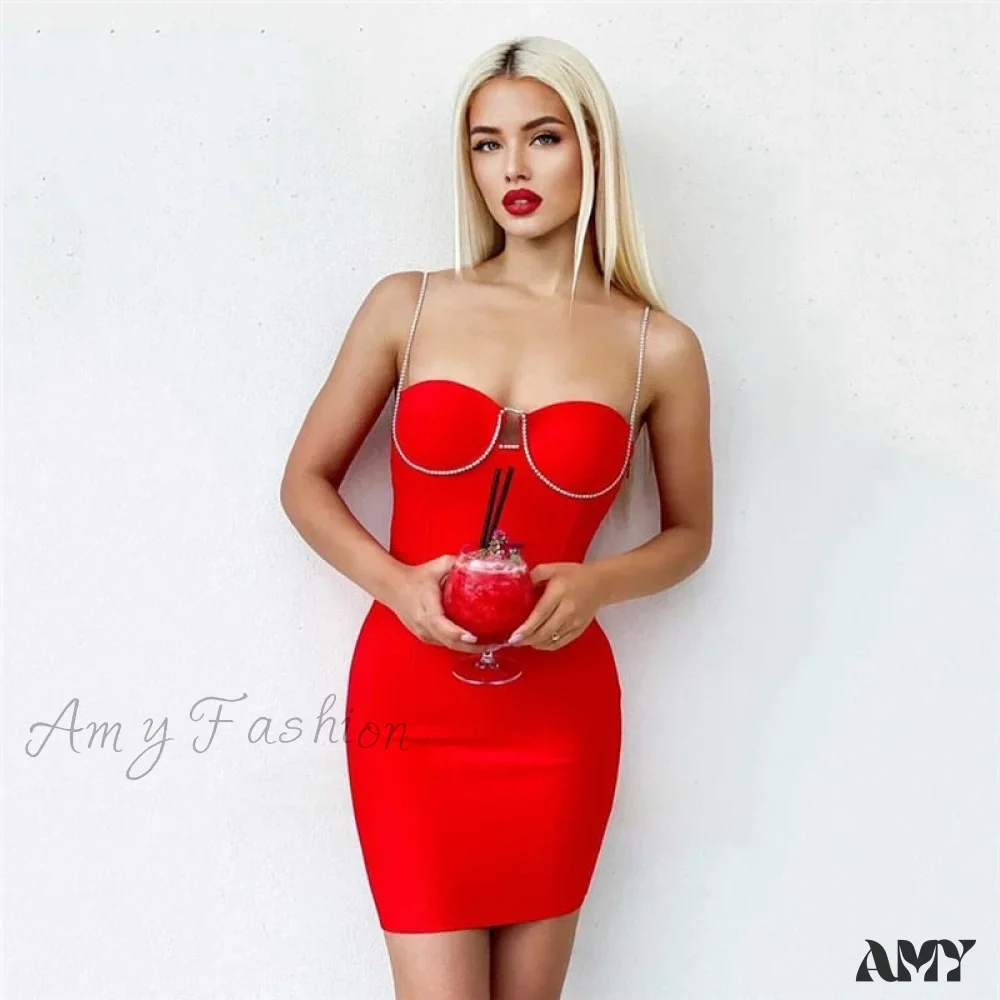 Amy Fashion - Diamonds Sheath Bandage Dress - Image 4