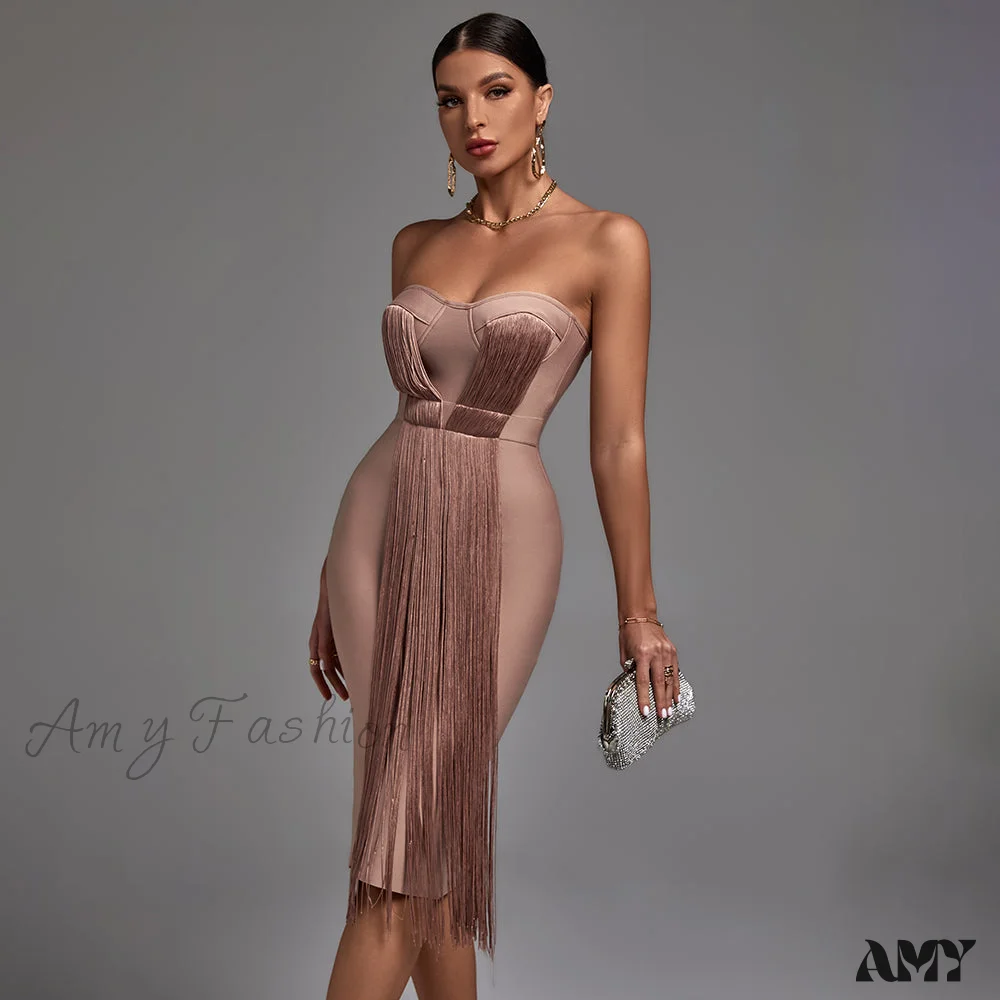 Amy Fashion - New Women Green Bandage Dress