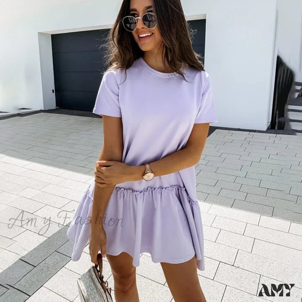 Amy Fashion - O-neck White Black Ruffles Big Hem Dresses - Image 6