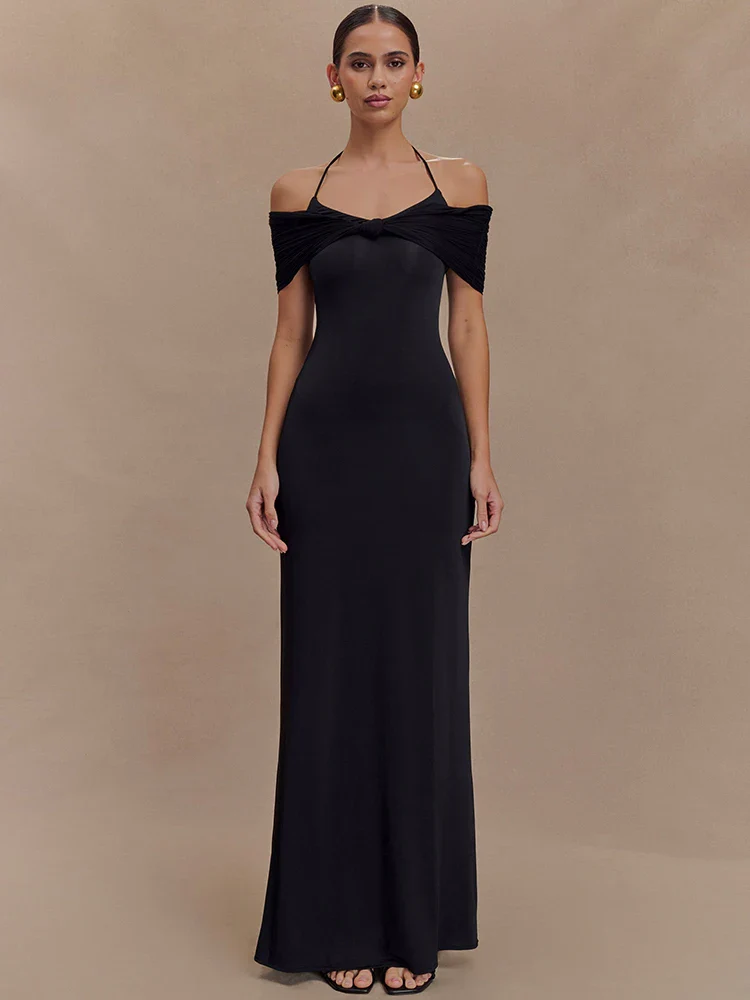 Off Shoulder Strapless Maxi Dress