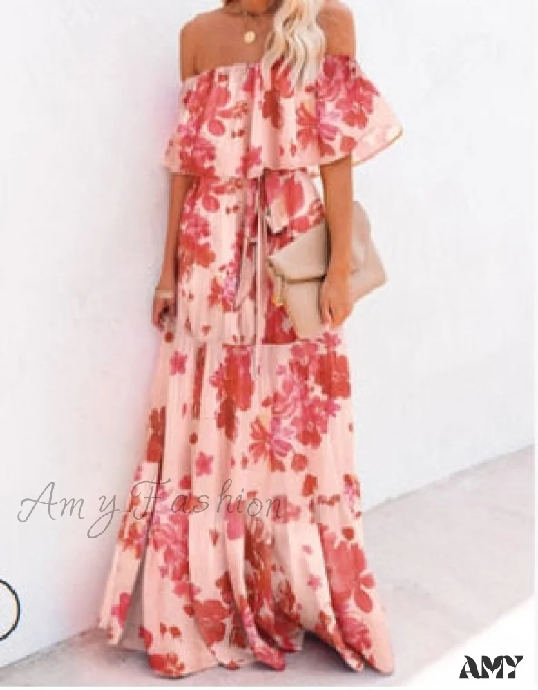 Amy Fashion - Long Floral Print Casual Elegant Party Dresses - Image 6