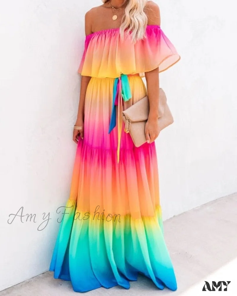 Amy Fashion - Long Floral Print Casual Elegant Party Dresses - Image 7