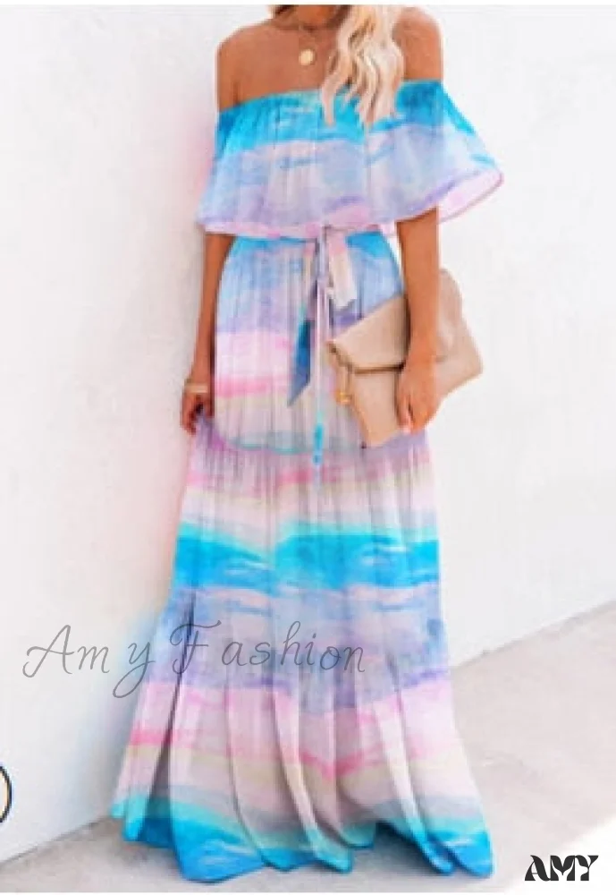 Amy Fashion - Long Floral Print Casual Elegant Party Dresses - Image 8