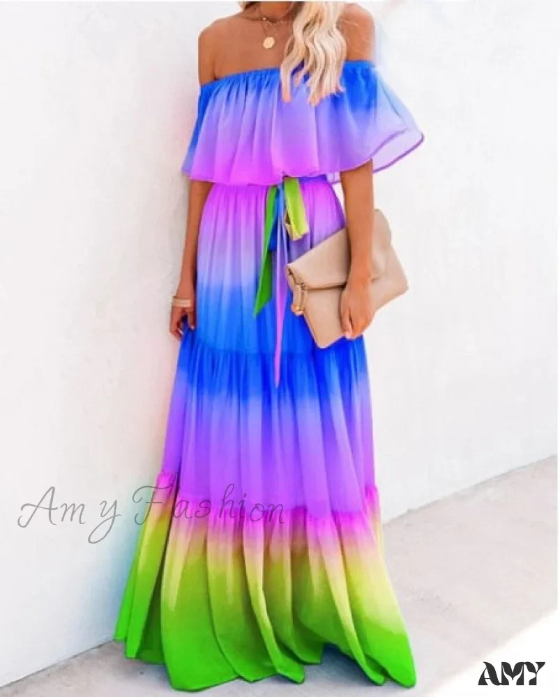 Amy Fashion - Long Floral Print Casual Elegant Party Dresses - Image 9
