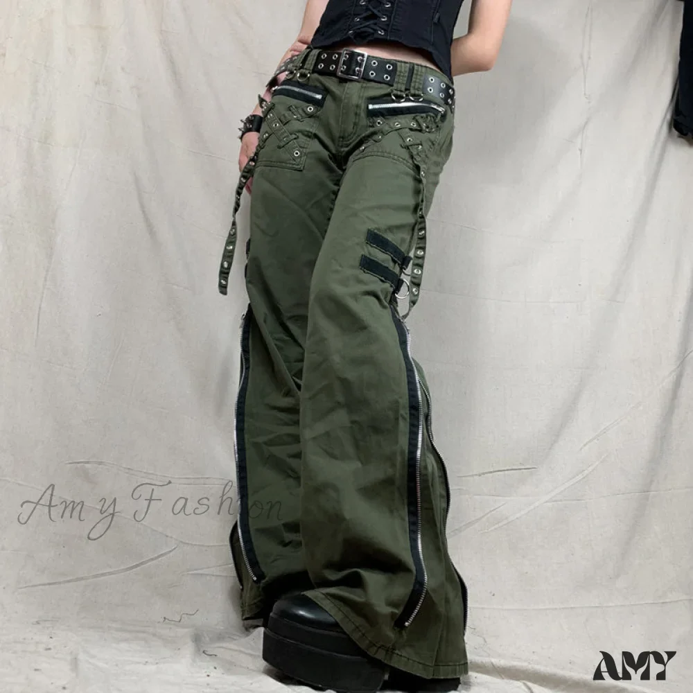 Amy Fashion - Gothic Punk Baggy Vintage Trousers - Image 7