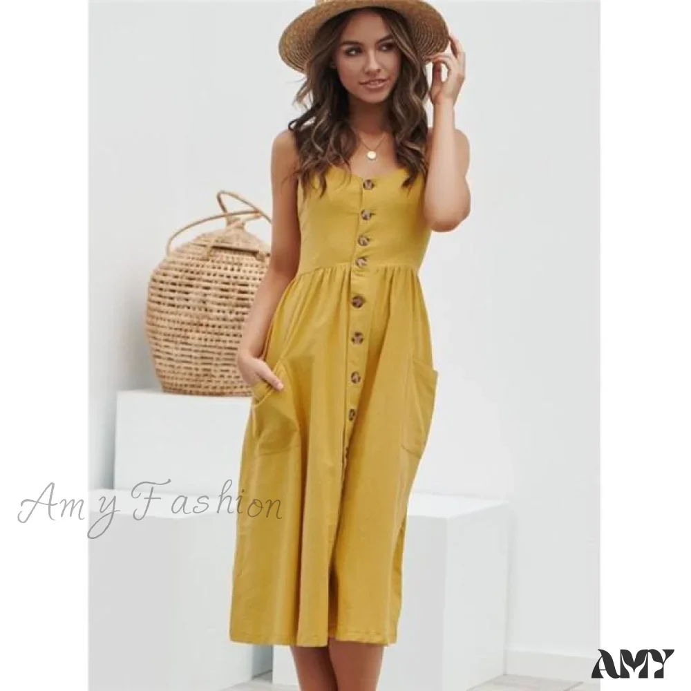 Amy Fashion - Casual Print Beach Dress - Image 13