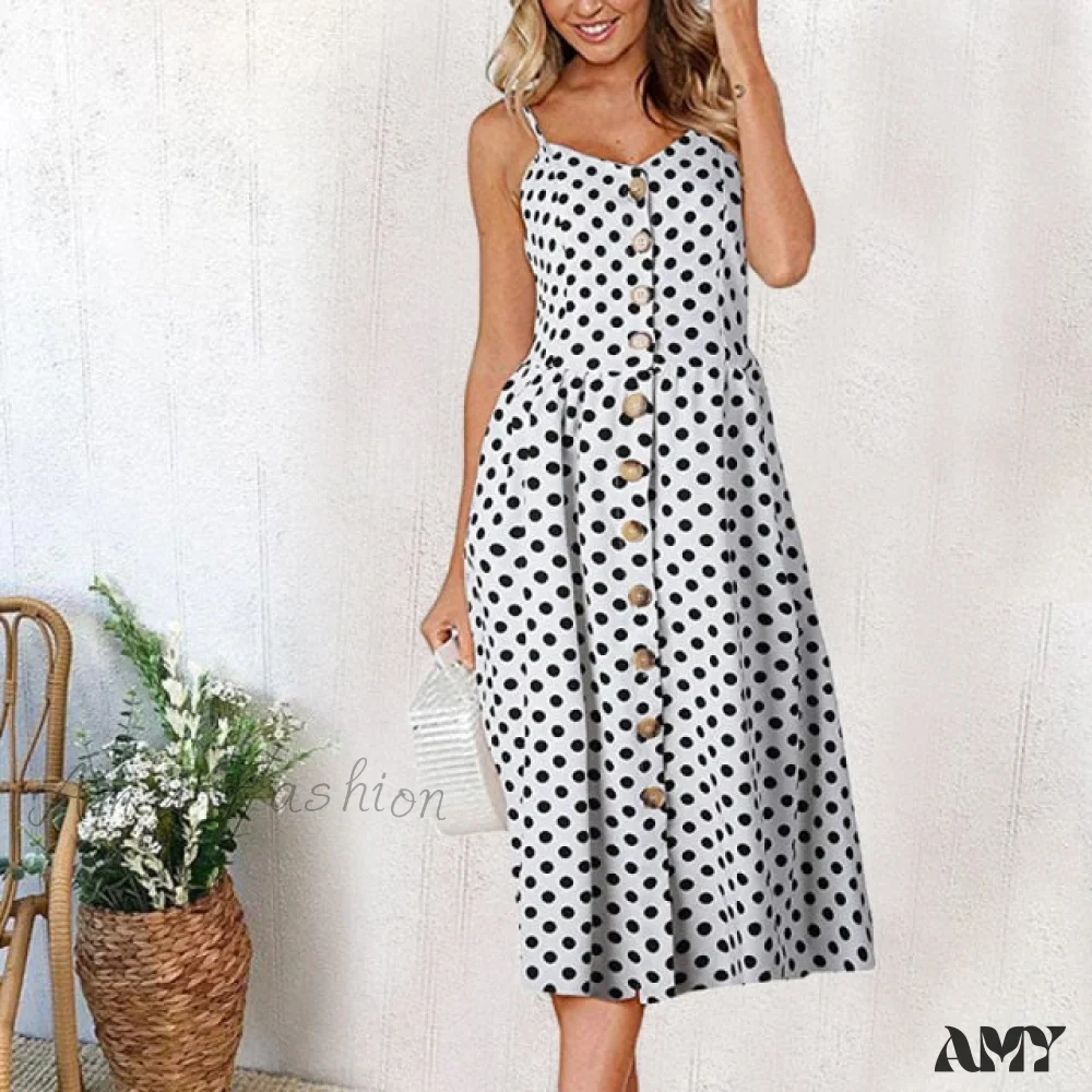 Amy Fashion - Casual Print Beach Dress - Image 18