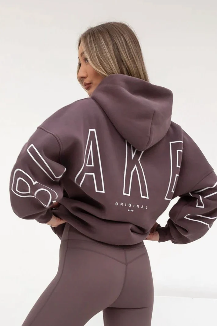 Printed Thick Loose Hoodie - Image 11